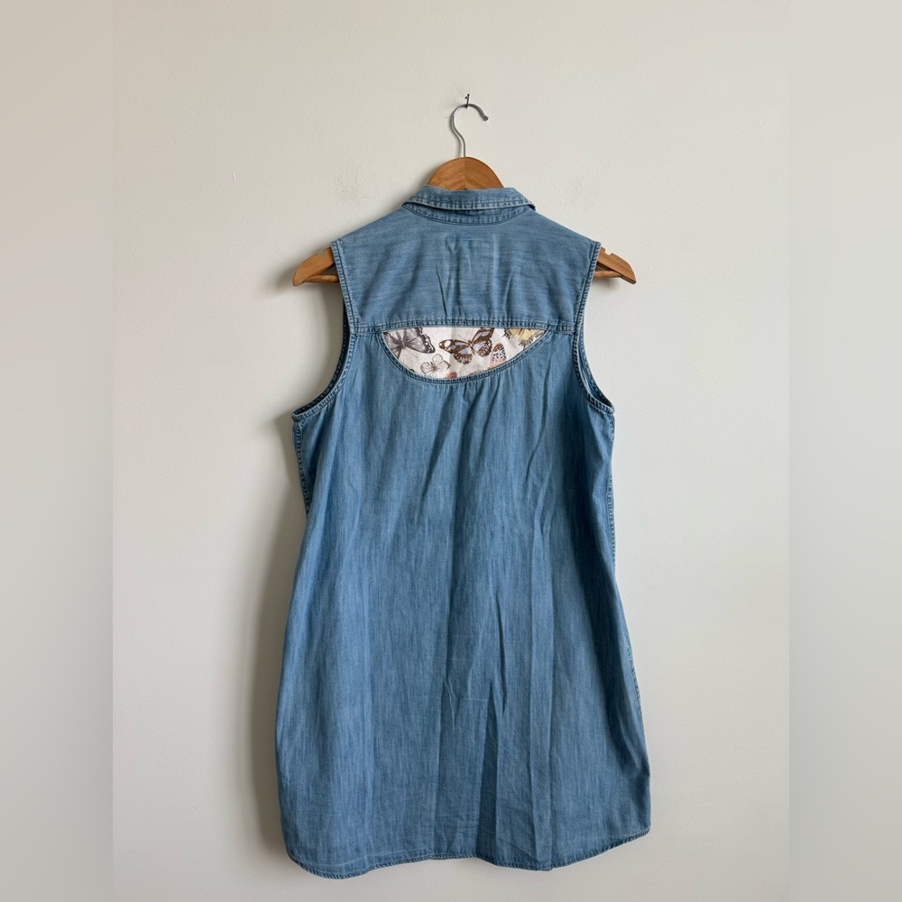 Denim Button Down Mini Dress - image 2